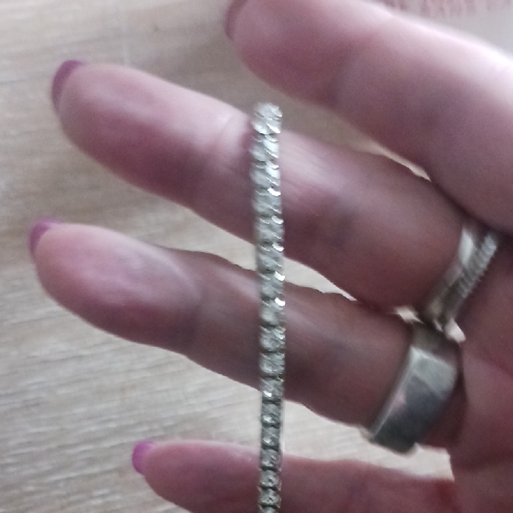 Elegant Silver Tennis Bracelet